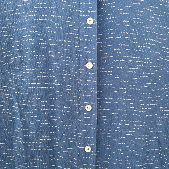 Derek Lam 10 Crosby Women's Asymmetric Shirt Silk Blue White Shirt Dress Size 8 - Picture 6 of 6